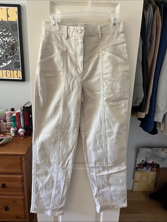 Wilfred Denim - Wilfred High-Rise White Denim Trousers